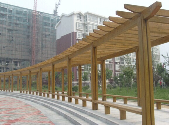 Anti-corrosion wood grape rack courtyard carbonized wood promenade outdoor gazebo villa outdoor gallery frame terrace climbing rattan frame flower stand