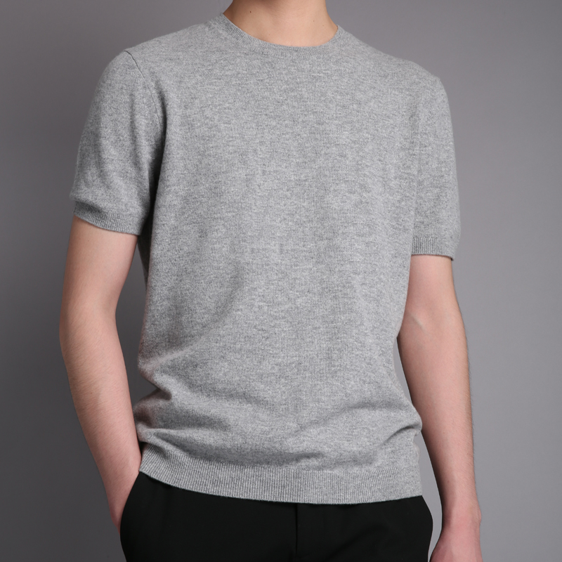 Thị trấn gia súc hàng hóa cao thiết lập 30 cashmere + 70 áo len worsted sợi người đàn ông của một nửa tay áo đáy áo len áo len