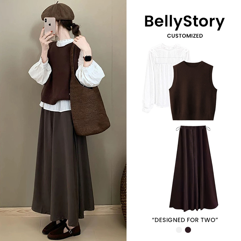 Maternity Suit Autumn Outfit 2026 New Trendy Mom Pregnancy Wear French Style High-End Shirt Vest Skirt Maternity Suit Autumn Outfit 2026 New Trendy Mom Pregnancy Wear French Style High-End Shirt Vest Skirt