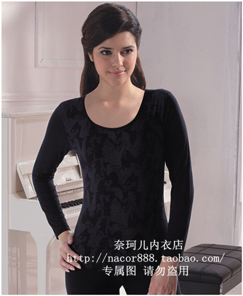 Shuka Silk S0208 Cotton Modal Print Women's Thermal Underwear Bottoming Autumn Clothes Women's Suit ຂອງແທ້ໃຫມ່