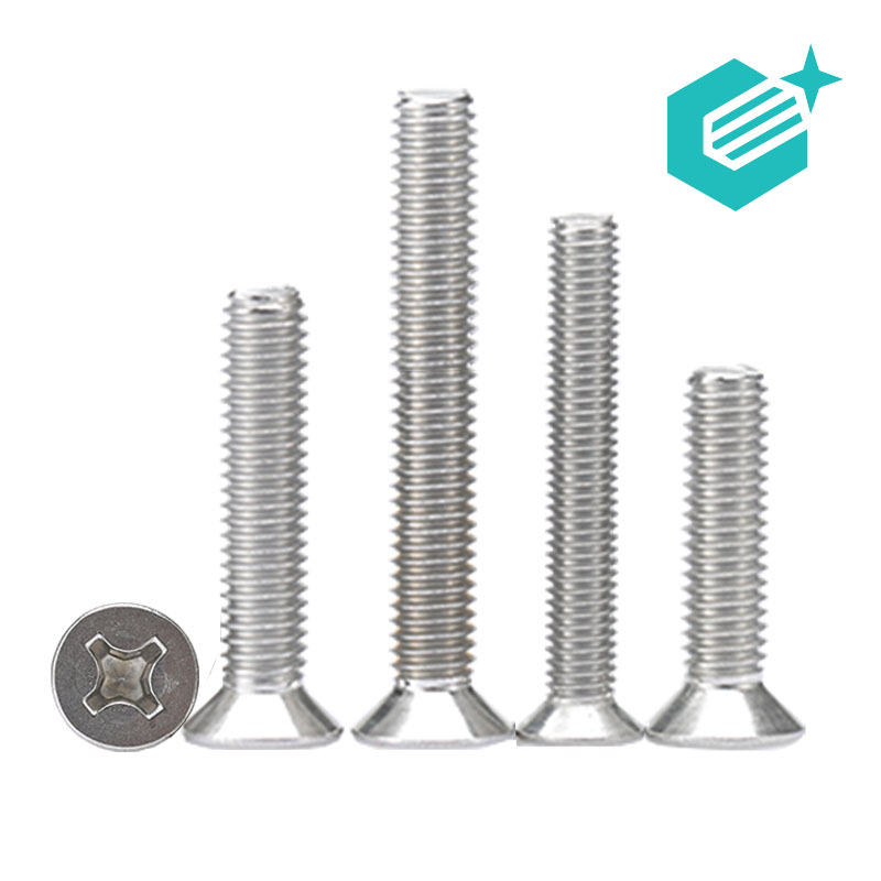 Cross screw 304 stainless steel flat head screw lengthened countersunk screw big full M1M2M3M4M5M6M8M10