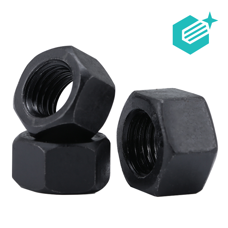 High strength nut M2 5M3M4M5M6M8M10M12-M30 Nickel plated nut galvanized hexagon screw cap blackened
