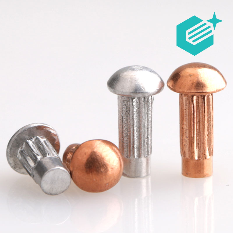 Aluminum Copper Sign Rivet Knurled Rivet Nameplate Trademark KnockIng Solid Aluminum Rivet M2M2.5M3m4