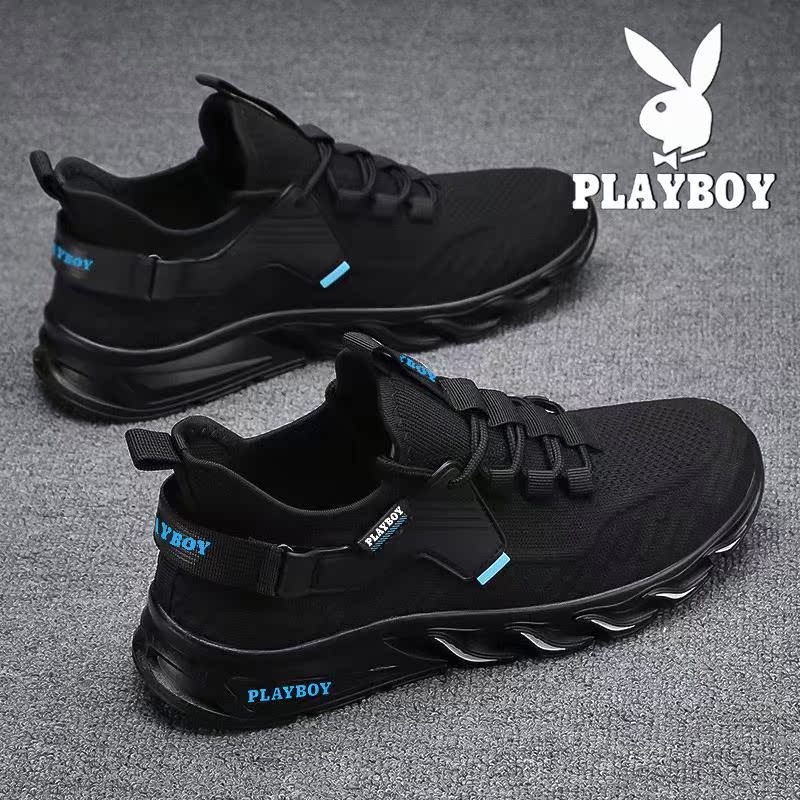 Floral Playboy men's shoes 2022 New spring sports shoes Men's wave shoes 100 lapped mesh Deodorant Light running