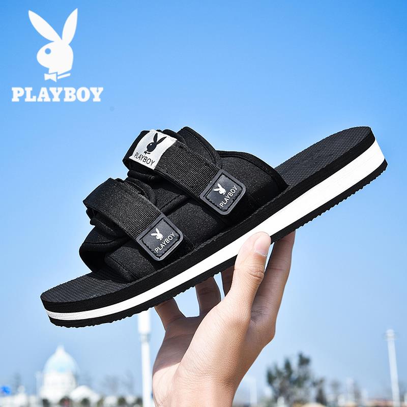 Floral Playboy slippers Men's summer lovers Casual Beach Shoes Men Sandals Slippers Anti-Slip Sandals Sandals