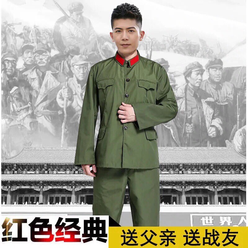 The confirmation of the 65-style military uniform was made by the old-fashioned army dry service, and the costume was made to beat the old memory of the old man.
