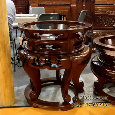 fo yuan tang Taiwan multiplier solid wood Qing frame exhausted frame 48cm with a 19 inch logs circular mu yu jia