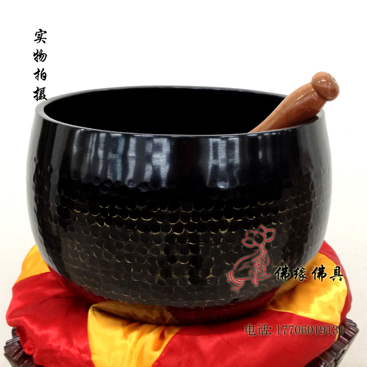 Temple instrument Taiwan 12-inch hand-made copper chime pure copper copper is exhausted and exhausted big copper celebration temple temple wooden fish