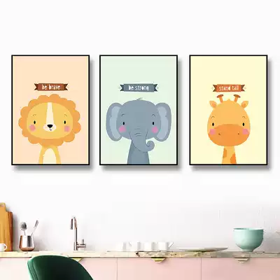 Modern simple cute cartoon decoration living room dining room decoration painting living room wall decoration painting children's room decoration