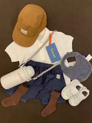 Didibear summer is on the shelves of baby summer light soft denim Big P shorts