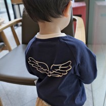 didibear autumn baby behind the wings cotton long sleeve T men and women