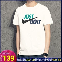 Áo thun nam Nike tay ngắn 2019 mới đích thực áo thun mùa hè thủy triều giản dị cổ tròn thoáng khí nửa tay áo thể thao - Áo phông thể thao áo ba lỗ nam the thao