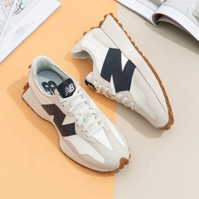 NewBalance327 ເກີບຜູ້ຊາຍຮ່ວມຍີ່ຫໍ້ຢ່າງເປັນທາງການ flagship nb327 ສີເກືອທະເລເກີບບາດເຈັບແລະເກີບ jogging ຂອງແມ່ຍິງ