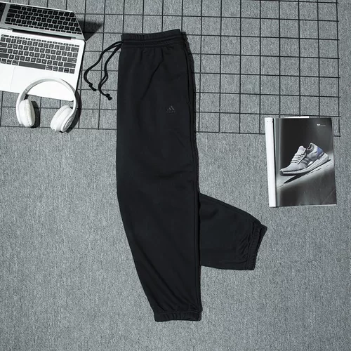 Adidas, осенние мужские классические черные штаны для отдыха
