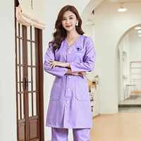 V -neck фиолетовое пальто плюс белый крайний рукав с длинным рукавом