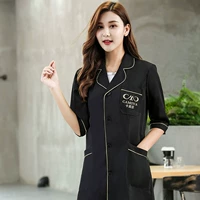 Черная одежда плюс пенх -пеню с семью точками рукава