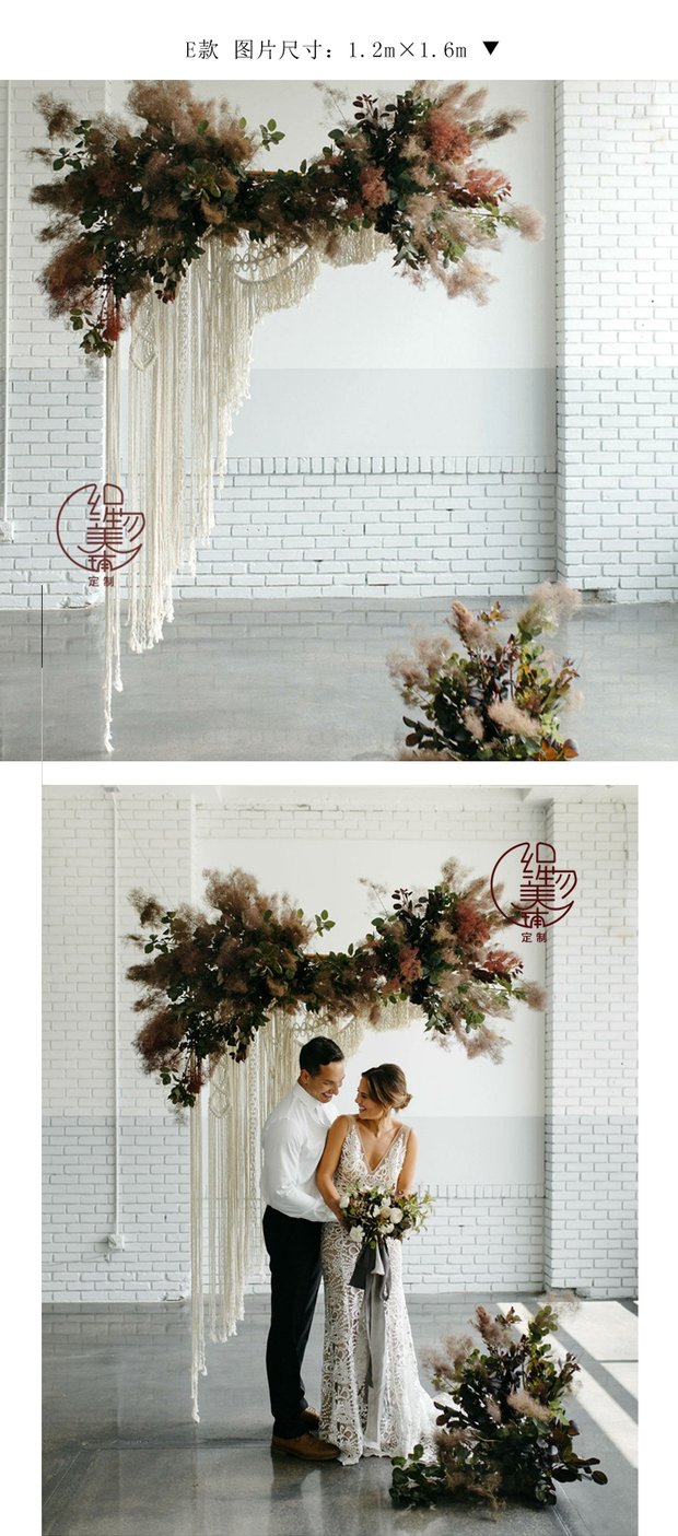 Macrame tay dệt tấm thảm rèm giàu ngoài trời bãi biển đám cưới bãi cỏ nền đám cưới vận chuyển tùy biến - Tapestry Thảm treo tường có lớn