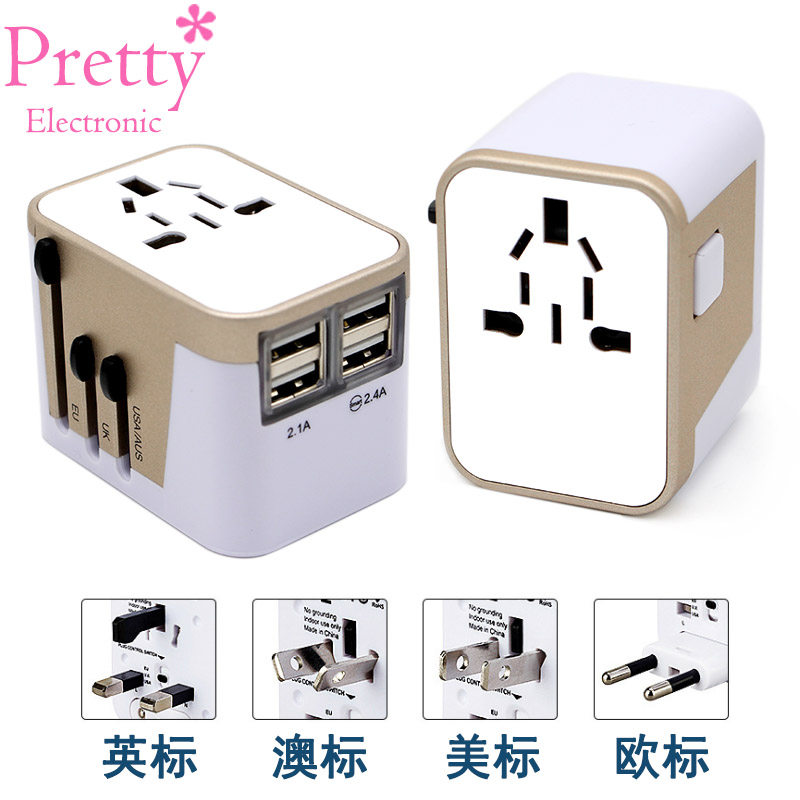Global Via Conversion Plug Multi USB Converter Japan Thai American Travel Power Charger Socket