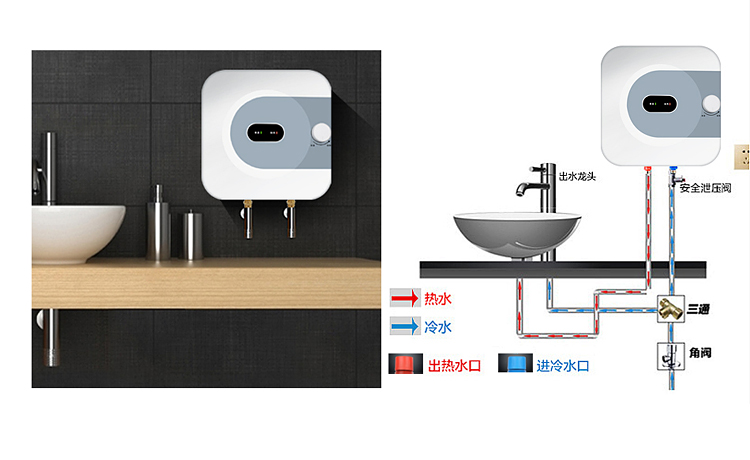 bình nước nóng ariston Bếp Po loại nước trữ nước nóng bếp điện nóng và nóng 8L nước rửa chén gia dụng 10 lít 15L - Máy đun nước bình nước nóng panasonic