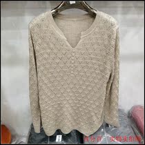 European Station Hollow Flower Knitted Sweater Autumn Womens Thin 2021 New Joker Slim base shirt Top Women