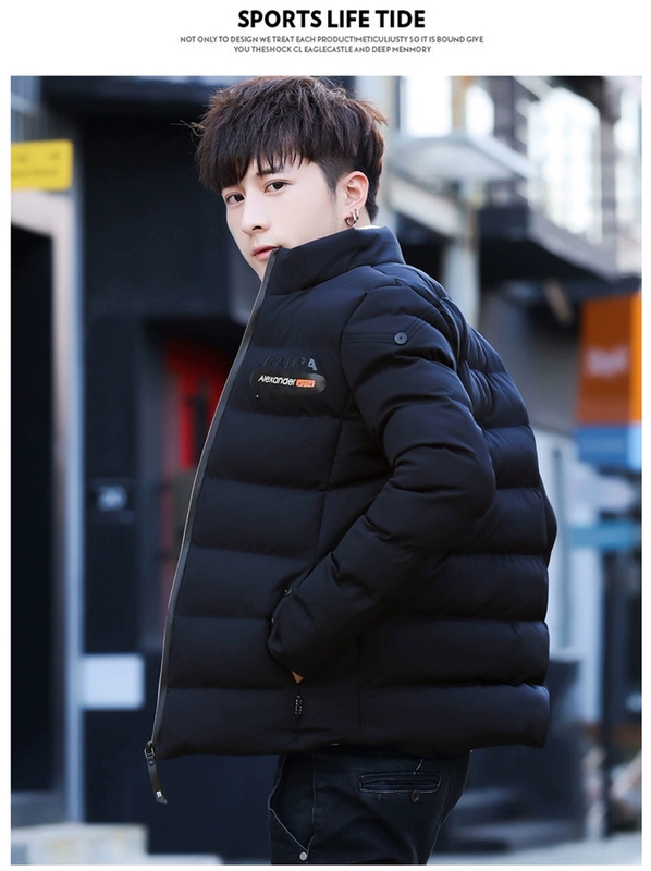 Áo khoác cotton mùa đông dày cho nam phiên bản Hàn Quốc của phần ngắn mỏng của áo khoác cotton học sinh 2018 xu hướng áo mới xuống quần áo cotton áo khoác vest nam