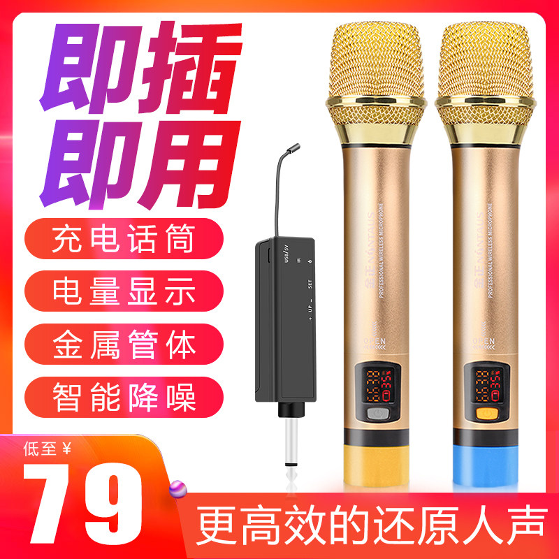 Jinzheng wireless microphone conference home stage family karaoke singing mobile phone national K song wireless microphone