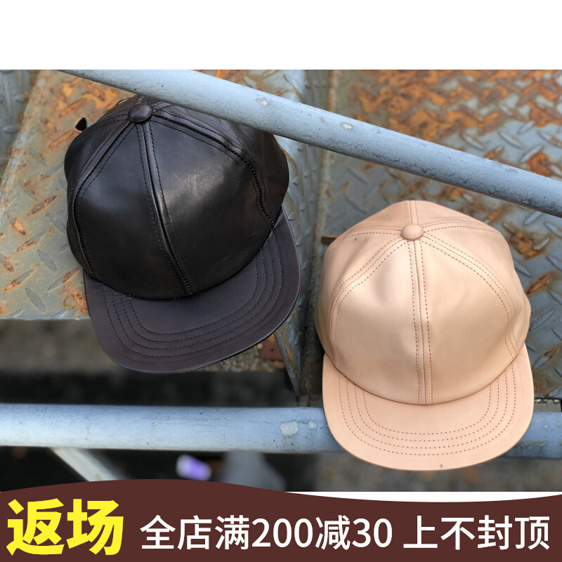 Tenjin Works Tenjin H W DOG Limited Edition Tea Core Leather Retro Baseball Cap