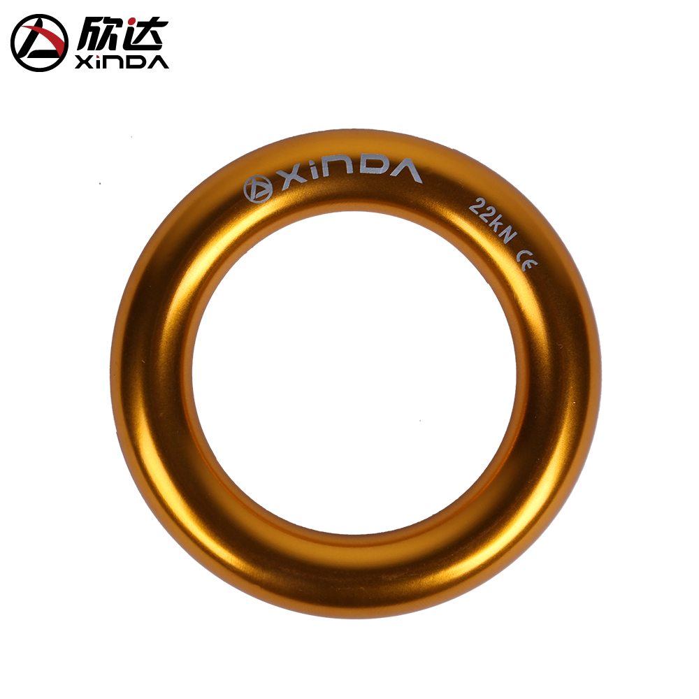 Hinda Aluminum Alloy Small Round Ring Outdoor Climbing Climbing Rock Top Ring Multifunctional Cirque Climbing Tree Flat Belt Ring Girdle Ring