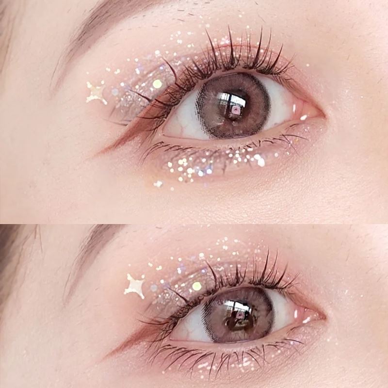New Year's children perform New Year's Eve stage Eye makeup bright drilling and tears drilling bright crystal decorative sheet eyes applidite gel