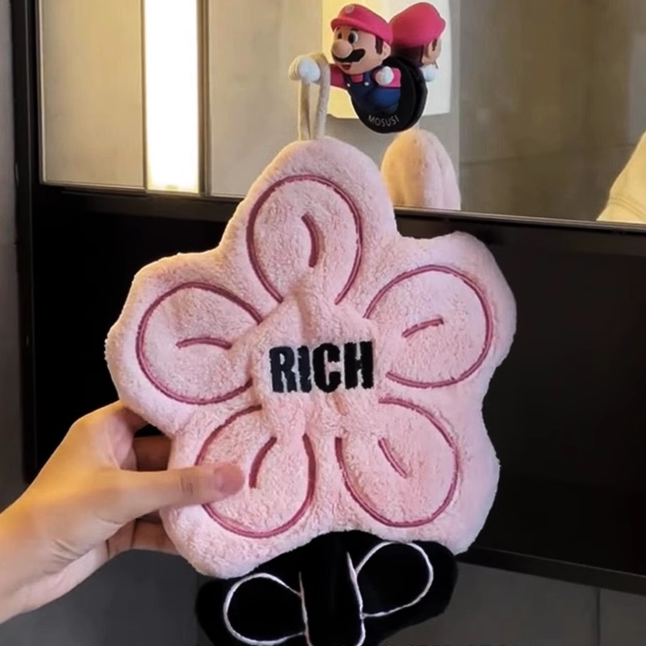 Rich and Luxurious Hanging Hand Towel, Cute, Super Absorbent, Thick Towel for Bathroom and Kitchen |   Vitality Gadgets