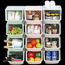 Storage kitchen superimposed baskets childrens toys superimposed artifact fruit and vegetable basket multi-layer rack finishing can be new products