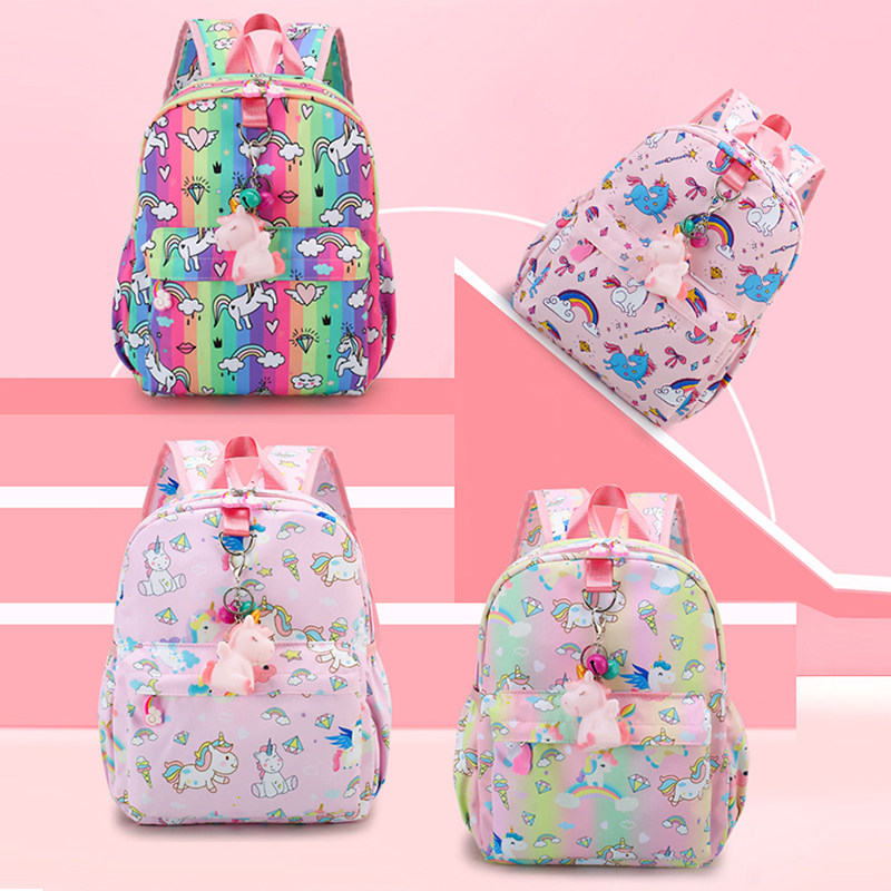 Children's spring tours Shoulder Bag out of the house Play Girl Cute Entrance Double Shoulder Bag Nursery School Bag Outdoor travel canvas