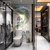 Bathroom toilet tile wall tile Nordic bathroom tile Simple modern toilet background wall entrance pattern customization