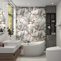 Hemu toilet tile background wall bathtub shower balcony toilet wall tile Porch Art decorative Lily