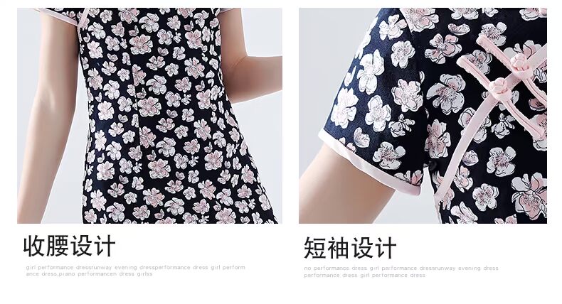 Phụ huynh-con mặc mẹ và phụ nữ sườn xám Hanfu Mẹ và con gái ăn mặc đầm Tang phù hợp với phong cách Trung Quốc - Trang phục dành cho cha mẹ và con áo váy gia đình