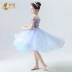 Kids catwalk váy cô gái công chúa váy fluffy từ vai hoa cô gái sinh nhật show chủ nhà buổi tối mùa thu - Váy trẻ em Váy trẻ em