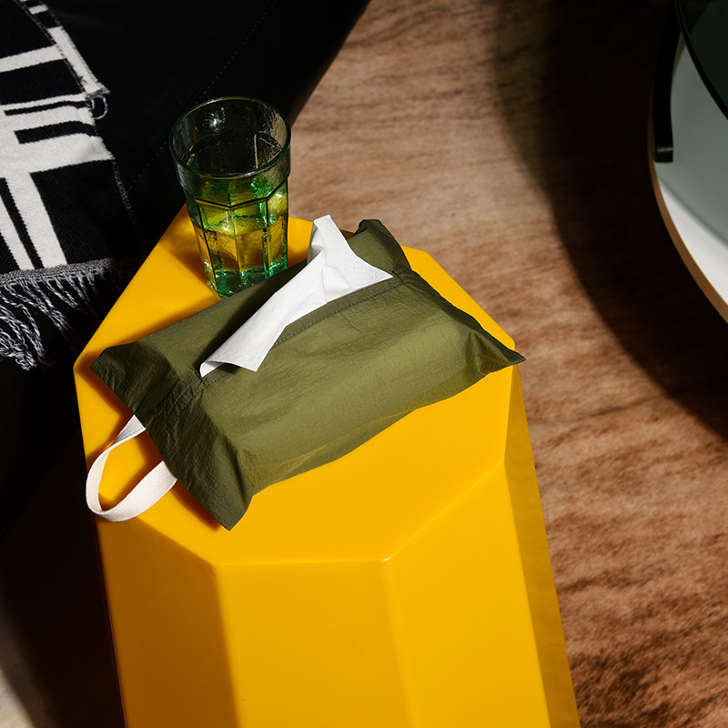 Made by PPdaily-simple solid color hanging tissue bag desktop car light fabric drawer box Nordic storage