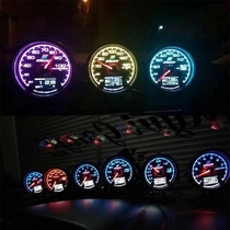 Car modified instrument water temperature speed oil pressure turbo pressure 7 ribbon digital display racing instrument triple meter