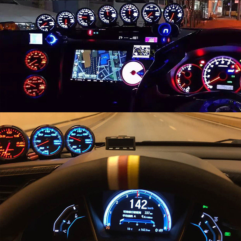 DEFI car triple meter modified instrument racing speed water temperature turbine pressure oil pressure oil temperature voltage vacuum meter
