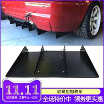 New car modified shark fin rear deflector three-stage rear lip chassis shark fin perforated rear spoiler