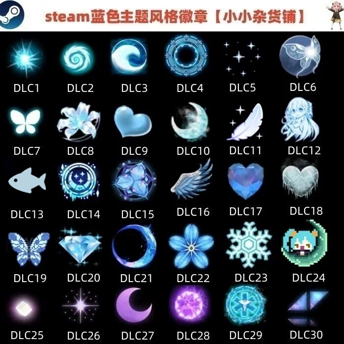 Steam Badge/Steam Profile Beautification Badge/Steam Blue Theme Badge/Trading Cards