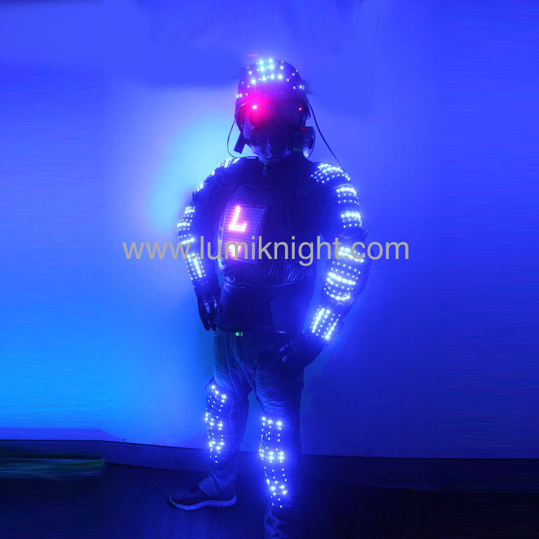 Led programming design armor robot clothing led luminous dress luminous dress luminous stage performance clothing