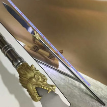 Dragon Springs Sword Long Gun Hard Sword Bully Gun Manganese Steel Soldier Spear Martial Arts Anti-Hull Zhao Yun Long Gun Unopened Blade