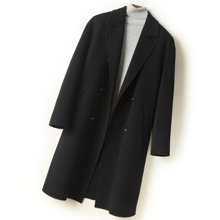 New Autumn and Winter Suit Collar Double-Sided Woolen Coat for Men, Mid-Length Casual 100% Pure Wool Woolen Casual Jacket