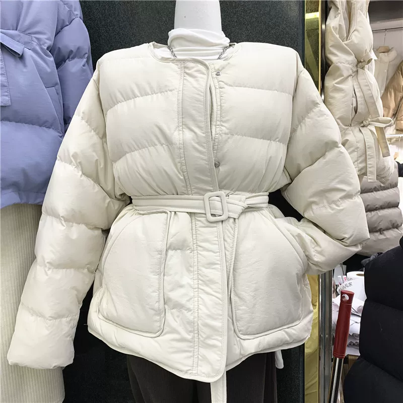 Winter down jacket with down with hood for students, increased thickness, 2022, oversize, Korean style