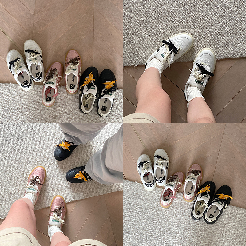 Icec【New Product】Veja Ss26 Magliano Collaboration Color-Block Lace-Up Casual Sports Flat Shoes