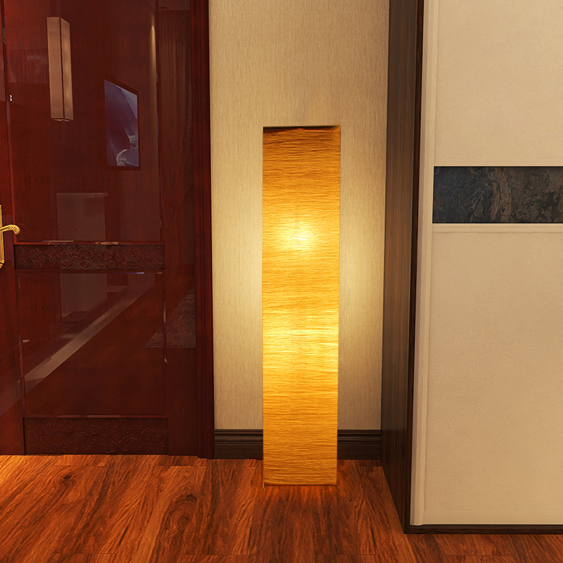 Crepe Paper Square Floor Lamp, New Chinese Style, Paper, Beige, White, Nordic, Simple, Inn, Base Model Crepe Paper Square Floor Lamp, New Chinese Style, Paper, Beige, White, Nordic, Simple, Inn, Base Model