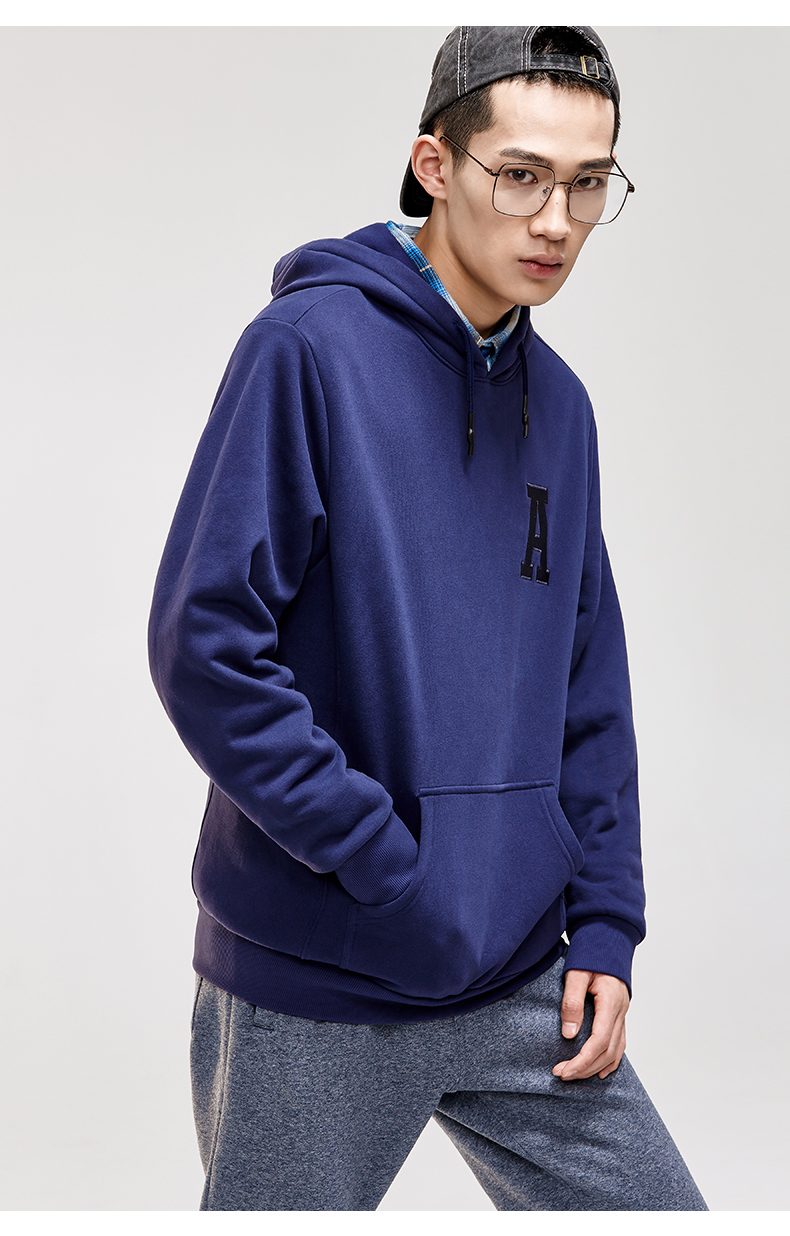 Anta cửa hàng chính thức 2019 mùa xuân mới cộng với nhung ấm áp nam trùm đầu áo len thể thao - Thể thao lông cừu / jumper mẫu quần áo thu đông 2020