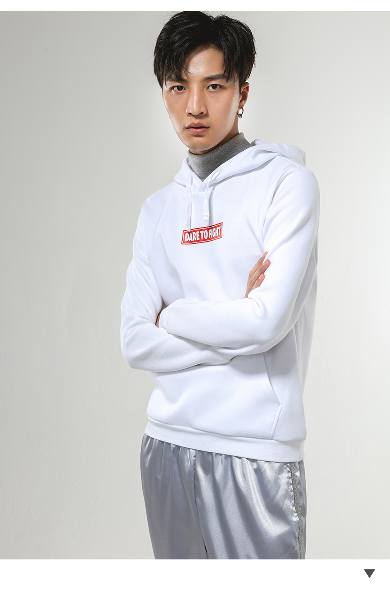 Áo len nam Anta 2019 xuân mới xu hướng thời trang áo thun dày trùm đầu nam 15849704 - Thể thao lông cừu / jumper áo hoodie đen
