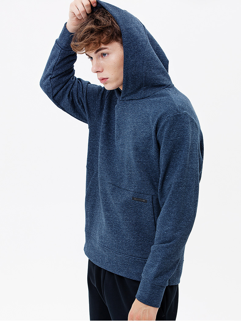 Anta antaplus áo len nam 2019 mùa thu mới thể thao áo len rắn màu trùm đầu áo len - Thể thao lông cừu / jumper sweater đẹp